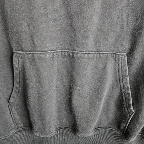 The North Face Hoodie Mens Large Black Pullover Pockets Logo Sweatshirt - Picture 5 of 9